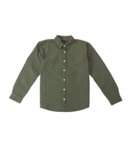 TOMMY HILFIGER TH KIDS chemise en m&eacute;lange de coton vert - chemises pour enfants - 1