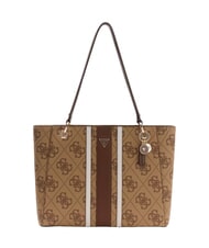 GUESS NOELLE 2 sac de courses, sac bandouli&egrave;re logo latte / marron - Sacs pour Femme - 1