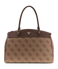 GUESS BERTA Sac &agrave; main logo latte / marron - Sacs pour Femme - 1