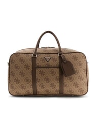 GUESS BERTA Sac de voyage avec bandouli&egrave;re logo latte / marron - Sacs de voyage - 1