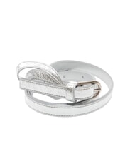 FURLA CAMPIONARIO - SFERA  ceinture en cuir fin COULEUR ARGENT - Ceintures - 1