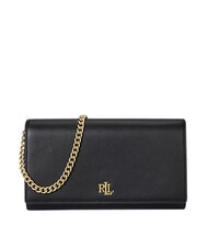 RALPH LAUREN ADAIR 2 Portefeuille avec bandouli&egrave;re cha&icirc;ne NOIR - Portefeuilles Femme - 1