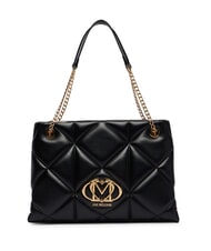 LOVE MOSCHINO EMBOSSED Quilted sac bandouli&egrave;re Noir - Sacs pour Femme - 1
