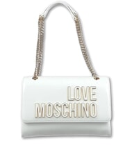 LOVE MOSCHINO ENAMELED Sac bandouli&egrave;re / sac port&eacute; travers blanc - Sacs pour Femme - 1