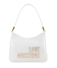 LOVE MOSCHINO ENAMELED sac bandouli&egrave;re blanc - Sacs pour Femme - 1