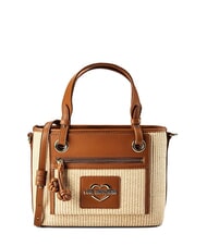 LOVE MOSCHINO STRAW CHIC Sac &agrave; main avec bandouli&egrave;re cuir naturel - Sacs pour Femme - 1