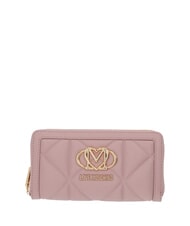 LOVE MOSCHINO EMBOSSED Portefeuille Zip Around Rose - Portefeuilles Femme - 1