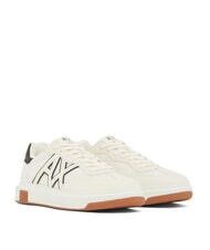 ARMANI EXCHANGE VENICE Baskets blanc cass&eacute; + noir - Chaussures Homme - 1