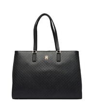 TOMMY HILFIGER TH DAILY Sac cabas &agrave; bandouli&egrave;re le noir - Sacs pour Femme - 1