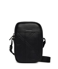 CALVIN KLEIN BOLD LOGO NYLON Sac fin sur noir - Sacs en Bandouli&egrave;res pour Homme - 1