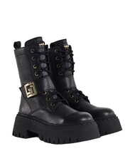 GAUD&Igrave; CORINNE MILLED amphibiens de cuir NOIR - Chaussures Femme - 1