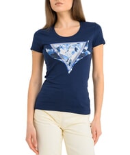 GUESS FEATHER TRIANGLE  bleu noirci - T-shirt - 1