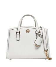 MICHAEL KORS CHANTAL Sac &agrave; main avec bandouli&egrave;re, en cuir blanc - Sacs pour Femme - 1