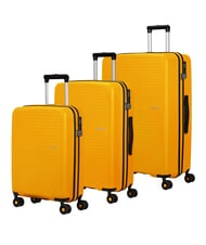 AMERICAN TOURISTER SUMMER HIT Ensemble cabine + trolley moyen + grand goldenyellow - Ensemble Valises - 1