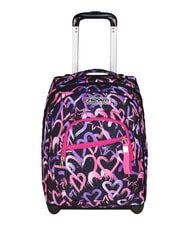 SEVEN LOVELY ELEMENTS Sac &agrave; dos trolley &agrave; 2 roues, fixe fraise rose - Sacs &agrave; dos &agrave; roulettes - 1