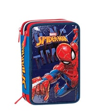 SPIDERMAN HANG TIME Trousse &agrave; crayons &agrave; 3 fermetures &eacute;clair bleu clair - &Eacute;tuis et Accessoires - 1