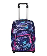 SEVEN GRAFFITIMIX Sac &agrave; dos trolley &agrave; 2 roues, fixe BLUE POLITE - Sacs &agrave; dos &agrave; roulettes - 1