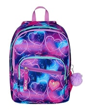 SJGANG SJ EVER MULTIHEART GIRL Sac &agrave; dos &agrave; double compartiment viole royale - Sacs &agrave; dos pour l'&Eacute;cole & les Loisirs - 1
