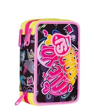 SJGANG GAME-LED GIRL Trousse &agrave; crayons &agrave; 3 fermetures &eacute;clair - &Eacute;tuis et Accessoires