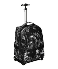 INVICTA FANTASY GRS Sac &agrave; dos trolley &agrave; 2 roues, fixe ville noire - Sacs &agrave; dos &agrave; roulettes - 1