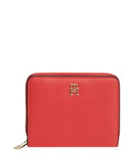 TOMMY HILFIGER TH ICON Portefeuille moyen, fermeture &eacute;clair rouge primaire - Portefeuilles Femme - 1