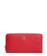 TOMMY HILFIGER TH ICON Grand portefeuille zipp&eacute; rouge primaire - Portefeuilles Femme - 1