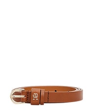 TOMMY HILFIGER TH LOGO Ceinture fine en cuir pour femme - Ceintures