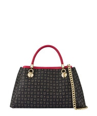 POLLINI HERITAGE  Sac &agrave; main avec bandouli&egrave;re laque noire - Sacs pour Femme - 1