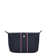 TOMMY HILFIGER TH ICON &Eacute;tui &agrave; beaut&eacute;, cuir mixte corps bleu spatial - Trousses - 1