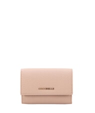 COCCINELLE METALLIC SOFT Porte-cartes en cuir martel&eacute; - Portefeuilles Femme