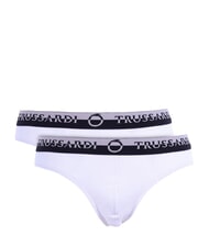 TRUSSARDI DOUBLE ELASTIC Lot de 2 slips blanc - Slip homme - 1
