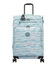 KIPLING NEW YOURI SPIN M Chariot extensible moyen feuilles de palmier - Valises Semi-rigides - 1