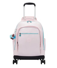 KIPLING NEW ZEA Sac &agrave; dos trolley avec chariot rose marin m&eacute;tallis&eacute; - Sacs &agrave; dos &agrave; roulettes - 1