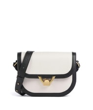 COCCINELLE CAMPIONARIO - DEW BICOLOR Mini sac bandouli&egrave;re en cuir blanc/noir - Sacs pour Femme - 1