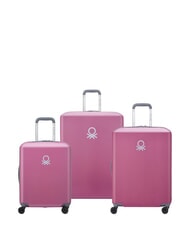 BENETTON By DELSEY UCB HARD Ensemble de 3 chariots : cabine + moyen + grand - Ensemble Valises