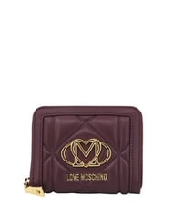 LOVE MOSCHINO EMBOSSED petit portefeuille zipp&eacute; - Portefeuilles Femme