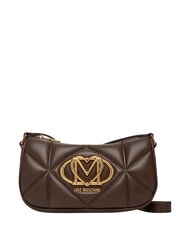 LOVE MOSCHINO EMBOSSED Mini sac bandouli&egrave;re chocolat - Sacs pour Femme - 1