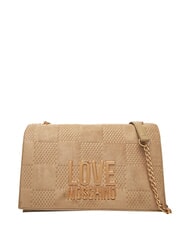 LOVE MOSCHINO PATCHY Sac bandouli&egrave;re, avec cha&icirc;ne sable - Sacs pour Femme - 1