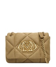 LOVE MOSCHINO EMBOSSED Mini sac bandouli&egrave;re, avec cha&icirc;ne sable - Sacs pour Femme - 1