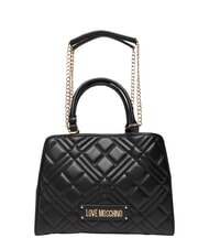 LOVE MOSCHINO QUILTED Sac &agrave; main avec bandouli&egrave;re cha&icirc;ne Noir - Sacs pour Femme - 1