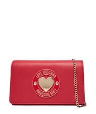 LOVE MOSCHINO SMART DAILY Pochette avec bandouli&egrave;re en m&eacute;tal ROUGE - Sacs pour Femme - 1