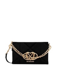 LOVE MOSCHINO EMBOSSED Pochette &agrave; cha&icirc;ne Noir - Sacs pour Femme - 1