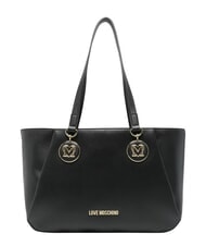 LOVE MOSCHINO CHUNKY TAB sac de courses, sac bandouli&egrave;re Noir - Sacs pour Femme - 1