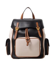 COCCINELLE CAMPIONARIO - CAMPUS TRICOLOR Sac &agrave; dos en cuir noir/agneaux/cuir - Sacs pour Femme - 1