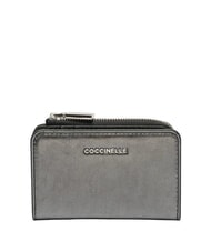 COCCINELLE CAMPIONARIO - METALLIC PEPITA Portefeuille en cuir Noir - Portefeuilles Femme - 1