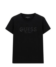 GUESS STUDS SCRIPT T-shirt &agrave; manches courtes jetbla - T-shirt - 1