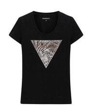 GUESS ZEBRA TRIANGLE T-shirt &agrave; manches courtes jetbla - T-shirt - 1