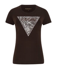 GUESS ZEBRA TRIANGLE T-shirt &agrave; manches courtes brun royal - T-shirt - 1