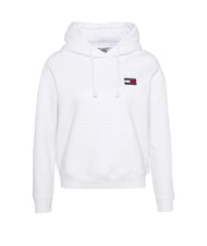 TOMMY HILFIGER TH JEANS Sweat &agrave; capuche en coton blanc ancien - Pulls molletonn&eacute;s - 1