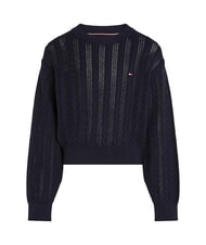 TOMMY HILFIGER TH pull en coton &agrave; col rond ciel du d&eacute;sert - Pulls pour enfants - 1